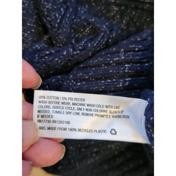 Cat & Jack Navy Shawl Collar Sweater Button Knit Cotton Blend Sz 12m Toddler NWT - Picture 4 of 4